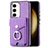 Coque Silicone Gel Motif Cuir Housse Etui SD7 pour Samsung Galaxy S22 5G Violet Clair