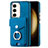 Coque Silicone Gel Motif Cuir Housse Etui SD7 pour Samsung Galaxy S23 5G Bleu