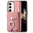 Coque Silicone Gel Motif Cuir Housse Etui SD7 pour Samsung Galaxy S24 5G Rose