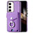 Coque Silicone Gel Motif Cuir Housse Etui SD7 pour Samsung Galaxy S24 5G Violet Clair