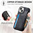 Coque Silicone Gel Motif Cuir Housse Etui SD8 pour Apple iPhone 14 Petit