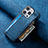 Coque Silicone Gel Motif Cuir Housse Etui SD8 pour Apple iPhone 14 Pro Bleu