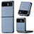 Coque Silicone Gel Motif Cuir Housse Etui SD8 pour Motorola Moto Razr 40 5G Bleu