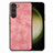 Coque Silicone Gel Motif Cuir Housse Etui SD8 pour Samsung Galaxy S22 Plus 5G Petit