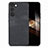 Coque Silicone Gel Motif Cuir Housse Etui SD8 pour Samsung Galaxy S24 Plus 5G Noir