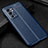 Coque Silicone Gel Motif Cuir Housse Etui WL1 pour OnePlus 9RT 5G Bleu