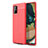 Coque Silicone Gel Motif Cuir Housse Etui WL1 pour Samsung Galaxy A71 4G A715 Rouge