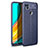 Coque Silicone Gel Motif Cuir Housse Etui WL1 pour Xiaomi Redmi 9 Activ Bleu