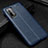 Coque Silicone Gel Motif Cuir Housse Etui WL1 pour Xiaomi Redmi 9 Power Bleu