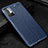 Coque Silicone Gel Motif Cuir Housse Etui WL1 pour Xiaomi Redmi Note 10 5G Bleu