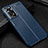 Coque Silicone Gel Motif Cuir Housse Etui WL1 pour Xiaomi Redmi Note 11 Pro 4G Bleu