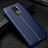 Coque Silicone Gel Motif Cuir Housse Etui WL1 pour Xiaomi Redmi Note 9 Bleu