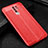 Coque Silicone Gel Motif Cuir Housse Etui WL2 pour Xiaomi Redmi 9 Rouge