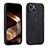 Coque Silicone Gel Motif Cuir Housse Etui YZ1 pour Apple iPhone 14 Pro Noir