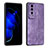 Coque Silicone Gel Motif Cuir Housse Etui YZ1 pour Huawei Honor 80 GT 5G Violet Clair