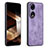 Coque Silicone Gel Motif Cuir Housse Etui YZ1 pour Huawei Honor 90 Pro 5G Violet Clair