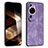 Coque Silicone Gel Motif Cuir Housse Etui YZ1 pour Huawei P60 Art Violet Clair