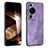 Coque Silicone Gel Motif Cuir Housse Etui YZ1 pour Huawei P60 Pro Violet Clair