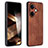 Coque Silicone Gel Motif Cuir Housse Etui YZ1 pour OnePlus Nord CE 3 5G Marron