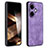 Coque Silicone Gel Motif Cuir Housse Etui YZ1 pour Oppo K11 5G Violet Clair