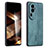 Coque Silicone Gel Motif Cuir Housse Etui YZ1 pour Oppo Reno10 Pro+ Plus 5G Vert