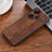 Coque Silicone Gel Motif Cuir Housse Etui YZ1 pour Xiaomi Redmi Note 13 Pro+ Plus 5G Marron