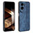 Coque Silicone Gel Motif Cuir Housse Etui YZ2 pour Huawei Honor 90 Lite 5G Bleu