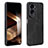 Coque Silicone Gel Motif Cuir Housse Etui YZ2 pour Huawei Honor 90 Lite 5G Noir