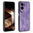 Coque Silicone Gel Motif Cuir Housse Etui YZ2 pour Huawei Honor 90 Lite 5G Violet Clair