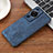 Coque Silicone Gel Motif Cuir Housse Etui YZ2 pour Huawei P60 Pro Bleu