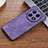 Coque Silicone Gel Motif Cuir Housse Etui YZ2 pour Oppo A2 Pro 5G Violet Clair