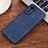 Coque Silicone Gel Motif Cuir Housse Etui YZ2 pour Oppo A78 4G Bleu