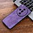 Coque Silicone Gel Motif Cuir Housse Etui YZ2 pour Oppo Find X7 5G Violet Clair