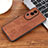 Coque Silicone Gel Motif Cuir Housse Etui YZ2 pour Oppo Reno10 Pro+ Plus 5G Marron