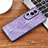 Coque Silicone Gel Motif Cuir Housse Etui YZ2 pour Oppo Reno10 Pro+ Plus 5G Violet Clair