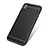 Coque Silicone Gel Motif Cuir L02 pour Apple iPhone Xs Noir