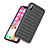 Coque Silicone Gel Motif Cuir pour Apple iPhone Xs Max Noir Petit