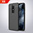 Coque Silicone Gel Motif Cuir pour Nokia X6 Noir