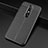 Coque Silicone Gel Motif Cuir pour Nokia X6 Noir Petit