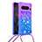 Coque Silicone Housse Etui Gel Bling-Bling avec Laniere Strap S01 pour Google Pixel 8 Pro 5G Violet