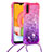 Coque Silicone Housse Etui Gel Bling-Bling avec Laniere Strap S01 pour Samsung Galaxy A01 SM-A015 Petit