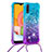 Coque Silicone Housse Etui Gel Bling-Bling avec Laniere Strap S01 pour Samsung Galaxy A01 SM-A015 Petit