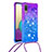 Coque Silicone Housse Etui Gel Bling-Bling avec Laniere Strap S01 pour Samsung Galaxy A02 Petit