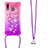 Coque Silicone Housse Etui Gel Bling-Bling avec Laniere Strap S01 pour Samsung Galaxy A20 Petit