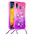 Coque Silicone Housse Etui Gel Bling-Bling avec Laniere Strap S01 pour Samsung Galaxy A30 Petit