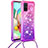 Coque Silicone Housse Etui Gel Bling-Bling avec Laniere Strap S01 pour Samsung Galaxy A71 4G A715 Petit