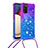 Coque Silicone Housse Etui Gel Bling-Bling avec Laniere Strap S01 pour Samsung Galaxy F02S SM-E025F Petit