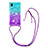 Coque Silicone Housse Etui Gel Bling-Bling avec Laniere Strap S01 pour Samsung Galaxy M01 Core Petit