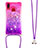 Coque Silicone Housse Etui Gel Bling-Bling avec Laniere Strap S01 pour Samsung Galaxy M01s Petit