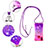 Coque Silicone Housse Etui Gel Bling-Bling avec Laniere Strap S01 pour Samsung Galaxy M01s Petit